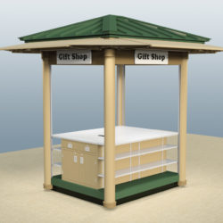 Outdoor retail merchandising unit or RMU kiosk store