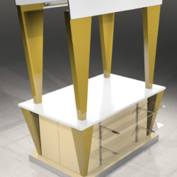 Low cost retail merchandising unit,  push cart kiosk or RMU