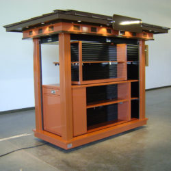 Outdoor retail kiosk or cart for shopping malls, casinos, amusement parks