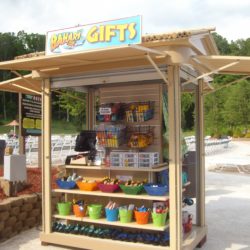 Outdoor retail merchandise cart, kiosk at amusement park