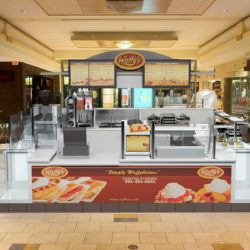 Food kiosk in shopping mall for coffee