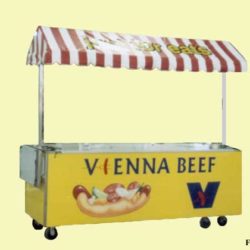 Mobile hotdog cart for foodservice concession services