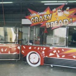 Custom pizza cart for stadiums and sports complex