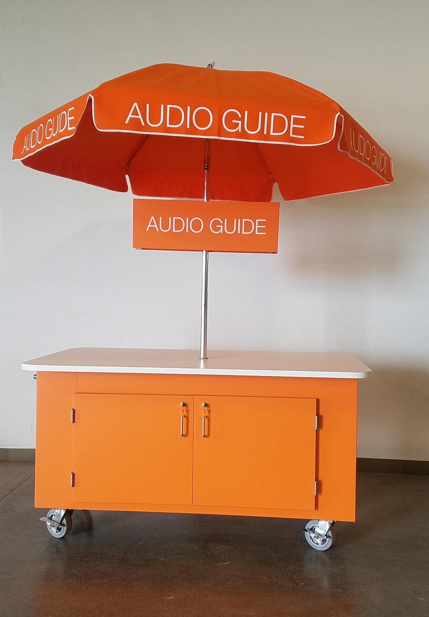 Acoustiguide Umbrella Cart